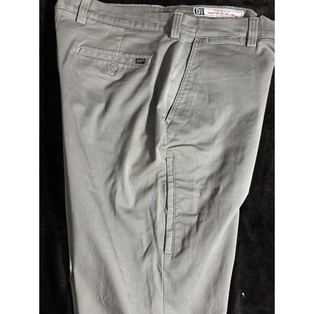 Duluth Trading Carpenter Pants Gray Relaxed Fit 36x34 New Roomy Utility Fit - Picture 8 of 9